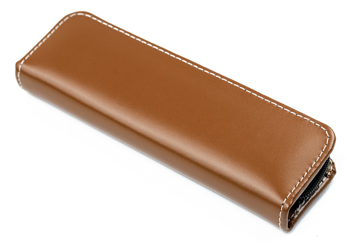 RV-Schreibgeräteetui DUO - CAMBRIDGE Top Grain Leder - hellbraun